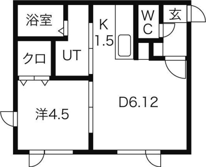 ＪＲ函館本線 稲積公園駅 徒歩15分 3階建 築21年の間取り写真