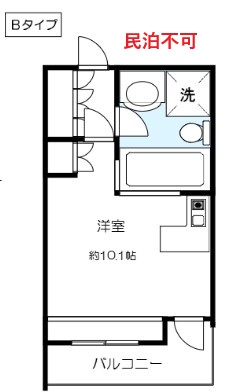 京王新線 初台駅 徒歩4分 5階建 築36年の間取り写真