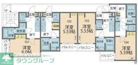 カインドネス厚木旭町Southの間取り写真