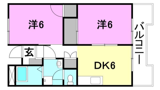 松山市中央のマンションの間取り