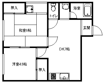 マンション大住の間取り