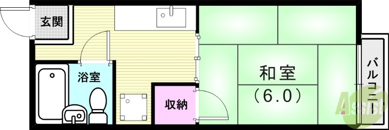 神戸市垂水区狩口台のアパートの間取り