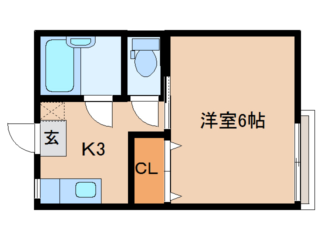 木津川市兜台のアパートの間取り