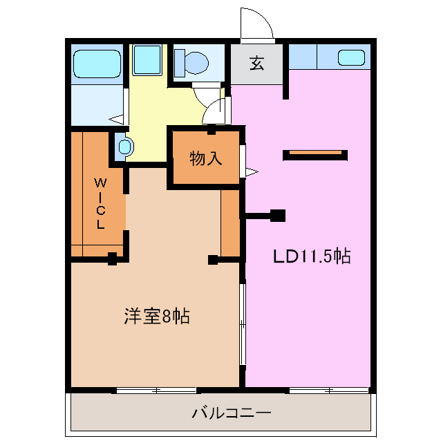 フォーヴル錦Bの間取り