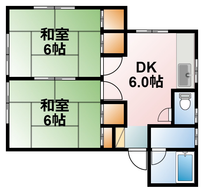 山武市富田のアパートの間取り