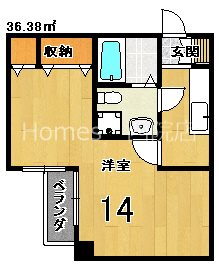 デ・アッシュ西京極の間取り