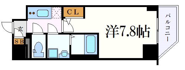 愛知県名古屋市中区新栄２の賃貸マンションの間取り