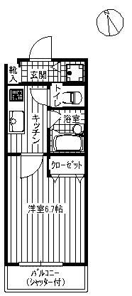 東京都北区滝野川４（アパート）の賃貸物件の間取り
