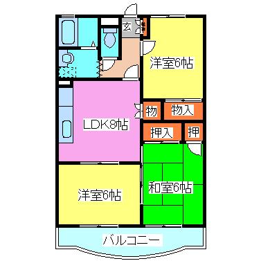 ニューシェソワの間取り