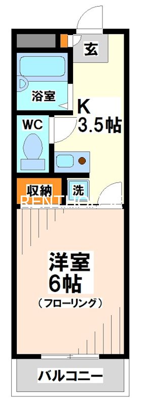 府中市新町のマンションの間取り