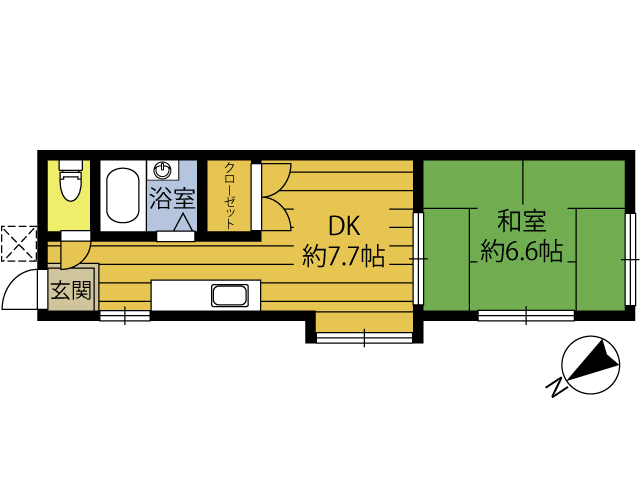 コーポ緑町IIの間取り