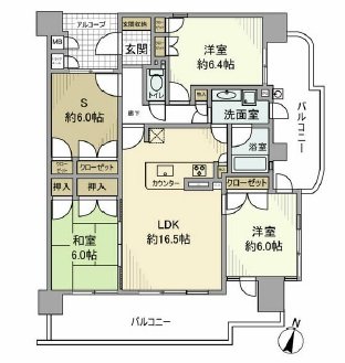 デュアル茨木プレステージュの間取り