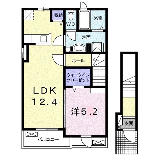 富士市今泉のアパートの間取り