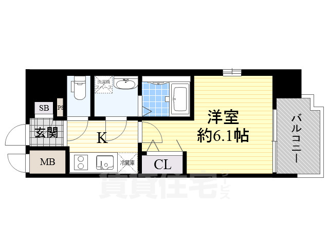 大阪市阿倍野区天王寺町北のマンションの間取り