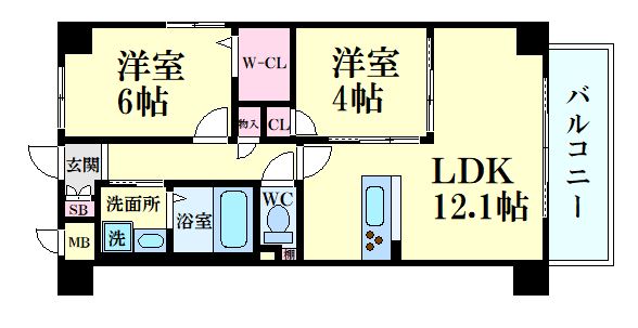 トリニティ豊中本町の間取り