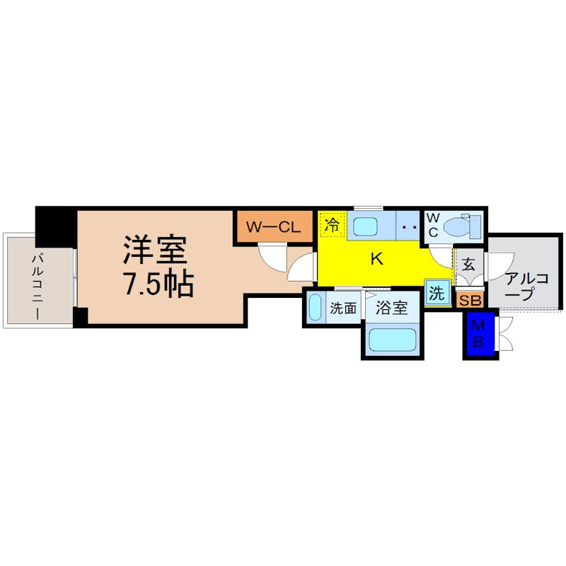 【エステムコート名古屋平安通クチュールの間取り】