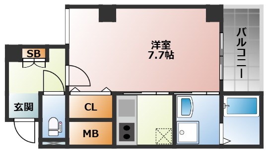 【ルミエール難波の間取り】