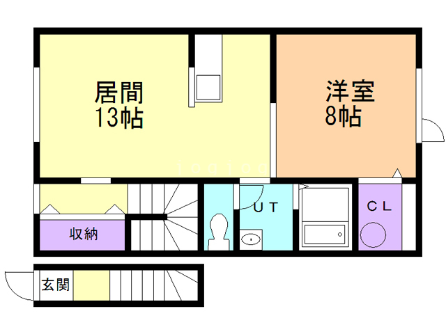 中川郡本別町南のアパートの間取り