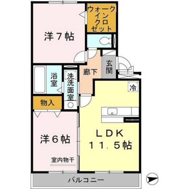 紀の川市西井阪のアパートの間取り