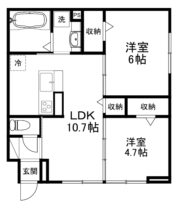 【（仮）D-ROOM島本町桜井5丁目PJの間取り】