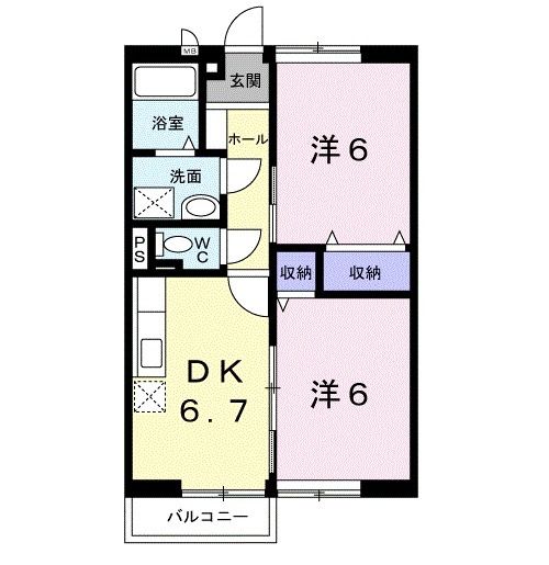 【浅口市金光町大谷のアパートの間取り】