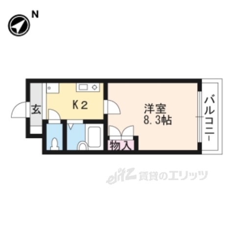 草津市橋岡町のマンションの間取り