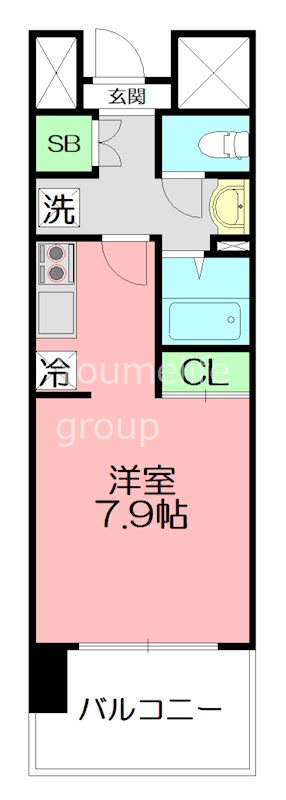 厚木市中町のマンションの間取り