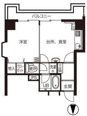 和歌山市屋形町のマンションの間取り