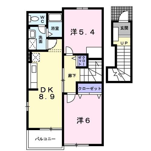 シャインヒルズ　Ａの間取り