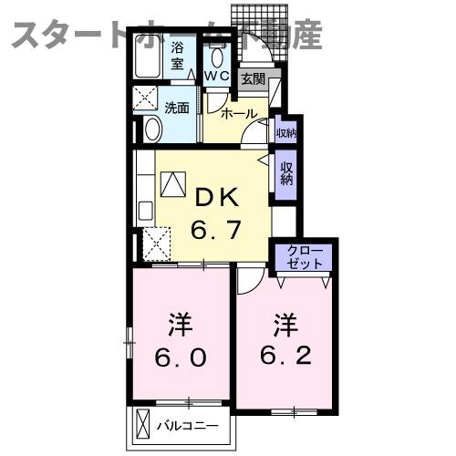 ルシール　鴨島Ａの間取り