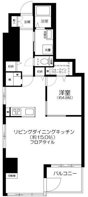 品川区東五反田のマンションの間取り