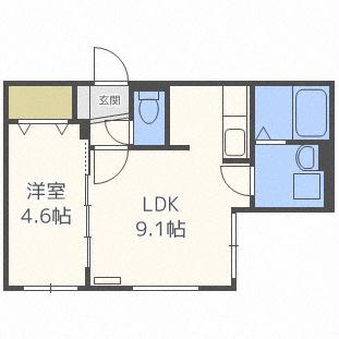 STUDIO中島公園の間取り