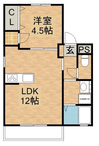 堺市北区東浅香山町のマンションの間取り