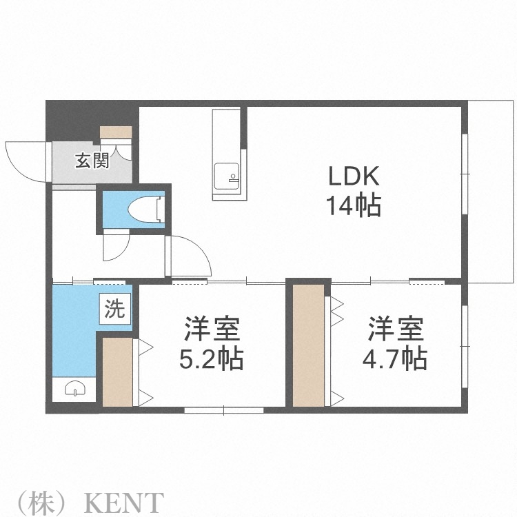 Ｐｏｍｍｅｒａｉｅ北円山の間取り