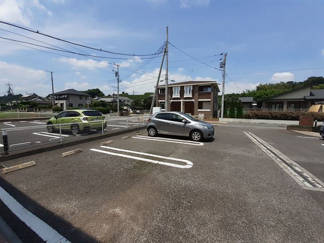 【土浦市木田余のアパートの駐車場】