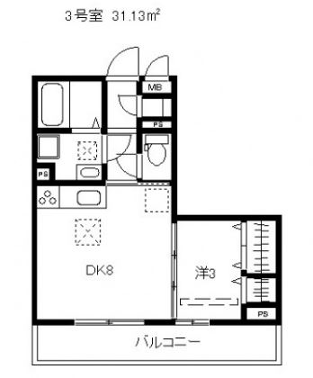 広島市南区皆実町のアパートの間取り