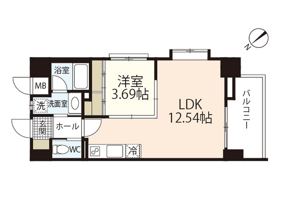 広島市西区福島町のマンションの間取り