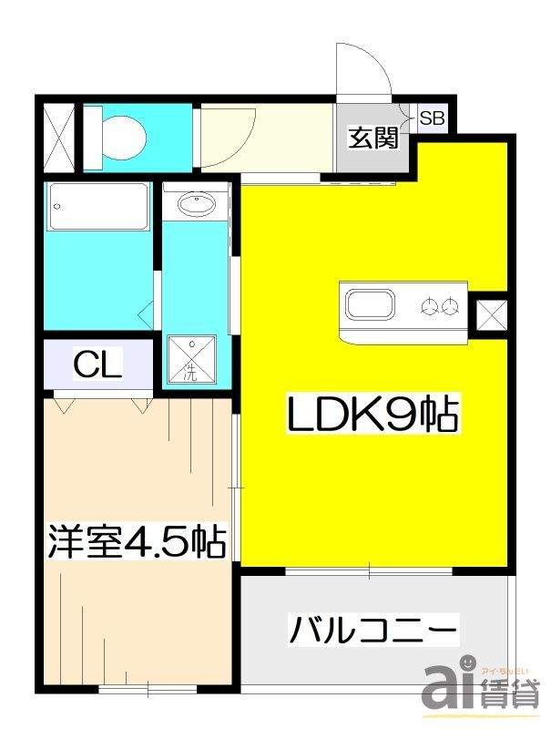 小金井市中町のマンションの間取り