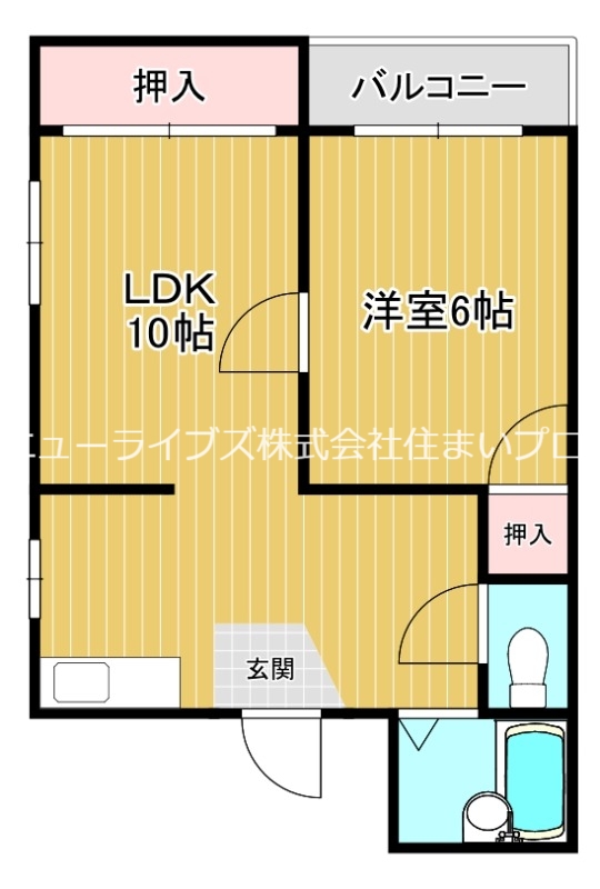 寝屋川市萱島東のマンションの間取り