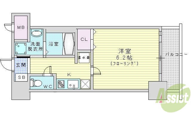 【グレイスレジデンス大阪WESTの間取り】