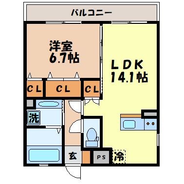 エトワール諫早（多良見町化屋）の間取り