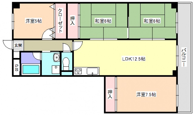 オリーブ高松南の間取り