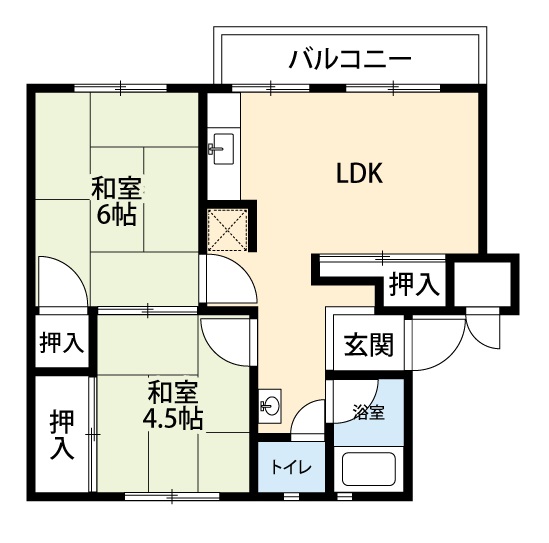 公社賃貸SMALIO 村野の間取り