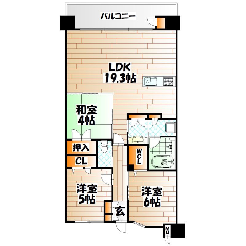 ライブスクエア大手町12の間取り