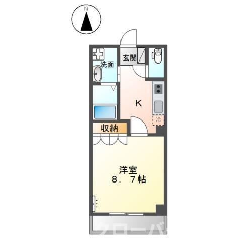 綾歌郡綾川町萱原のアパートの間取り