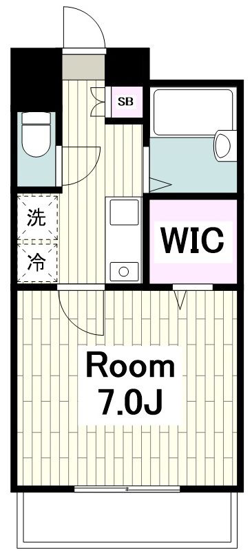 横浜市都筑区仲町台のアパートの間取り