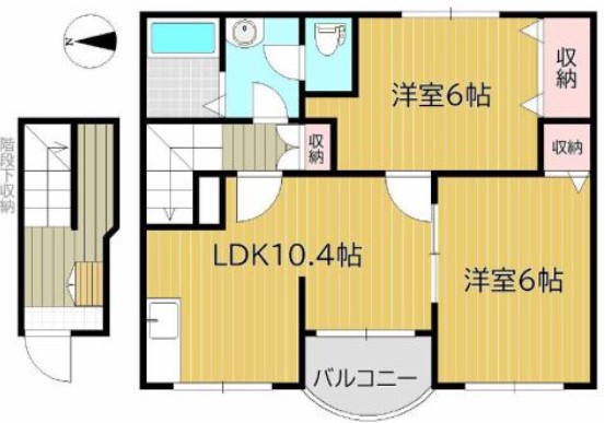 クレストール福泊B棟の間取り