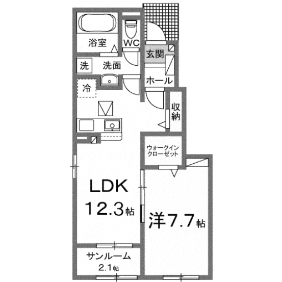 邑楽郡大泉町大字寄木戸のアパートの間取り