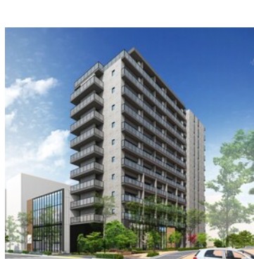 建物外観　鉄筋コンクリート造のがっちりとした建物。