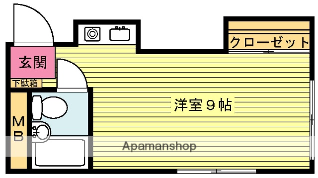 京急大師線 川崎大師駅 徒歩1分 3階建 築36年の間取り写真